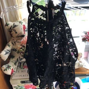 Free People Black Lace Top    SP